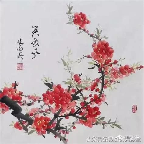 桃花画法|國畫桃花詳細教程